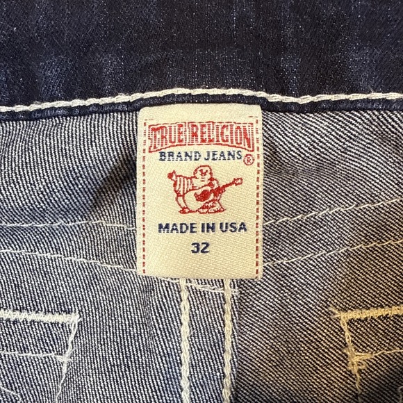 True Religion Rockstar Stella Skinny Jean Women 32/33 Rinse Dark Wash Denim NWOT - Picture 4 of 8